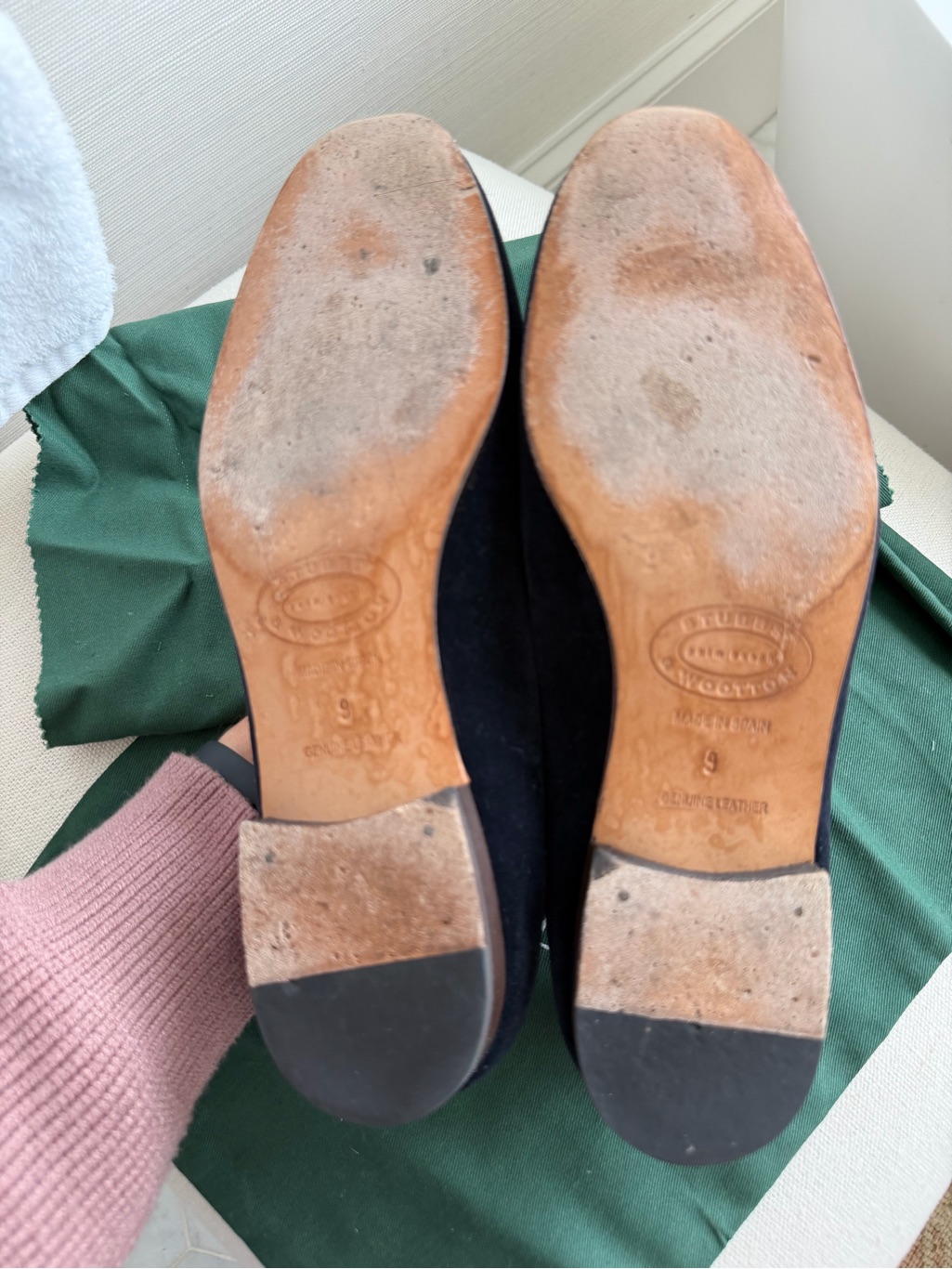Stubbs & Wootton Navy Velvet Embroidered Loafers — image 6 of 8